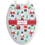 Santa and Presents Toilet Seat Decal - Elongated (Personalized)