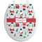 Santas w/ Presents Toilet Seat Decal (Personalized)