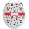 Santa and Presents Toilet Seat Decal (Personalized)