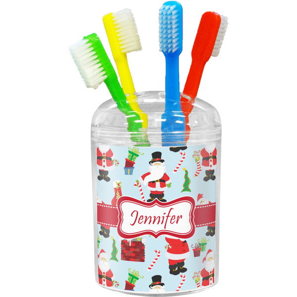 Santas w/ Presents Bathroom Accessories Set (Personalized)
