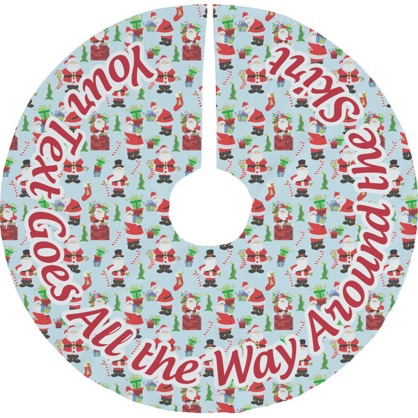 Custom Santa and Presents Tree Skirt (Personalized)