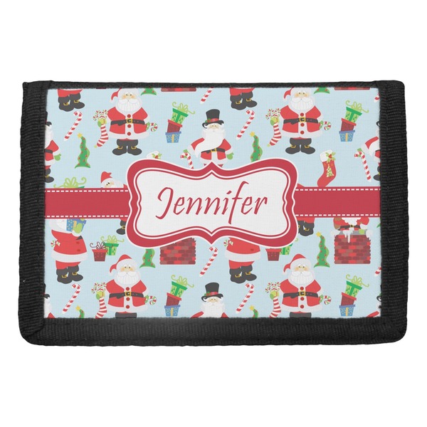 Custom Santa and Presents Trifold Wallet w/ Name or Text