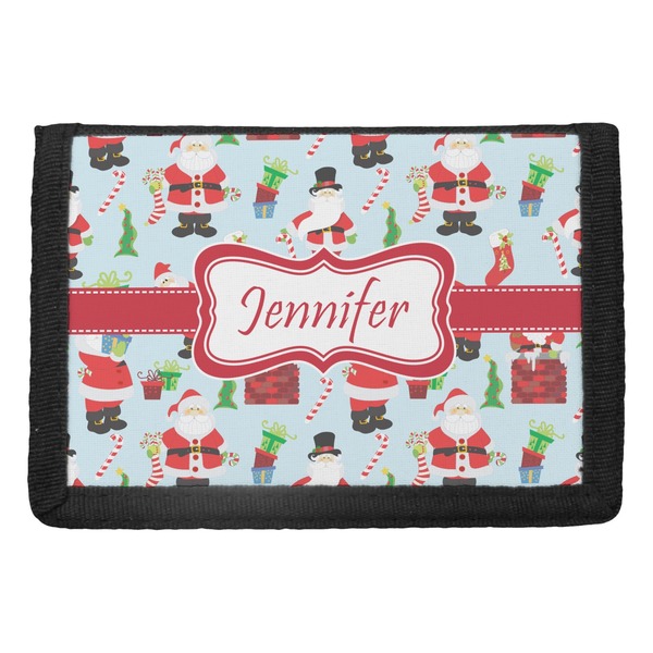 Custom Santa and Presents Trifold Wallet w/ Name or Text