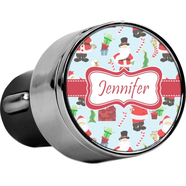 Custom Santa and Presents USB Car Charger (Personalized)