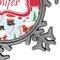 Santas w/ Presents Vintage Snowflake - Detail