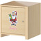 Santas w/ Presents Wall Graphic on Wooden Cabinet