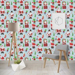 Santa and Presents Wallpaper & Surface Covering (Water Activated - Removable)
