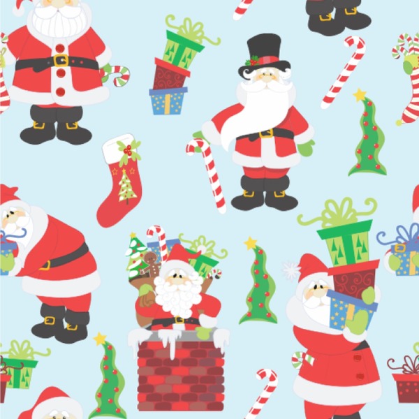 Custom Santa and Presents Wallpaper & Surface Covering (Peel & Stick 24"x 24" Sample)