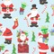 Santas w/ Presents Wallpaper Square