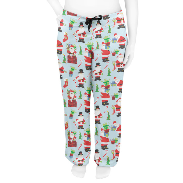 Santas w/ Presents Women's Pj on model - Front