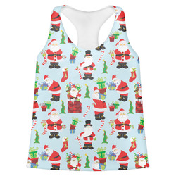 Santa and Presents Womens Racerback Tank Top - Small (Personalized)