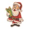 Santas w/ Presents Wooden Sticker - Main