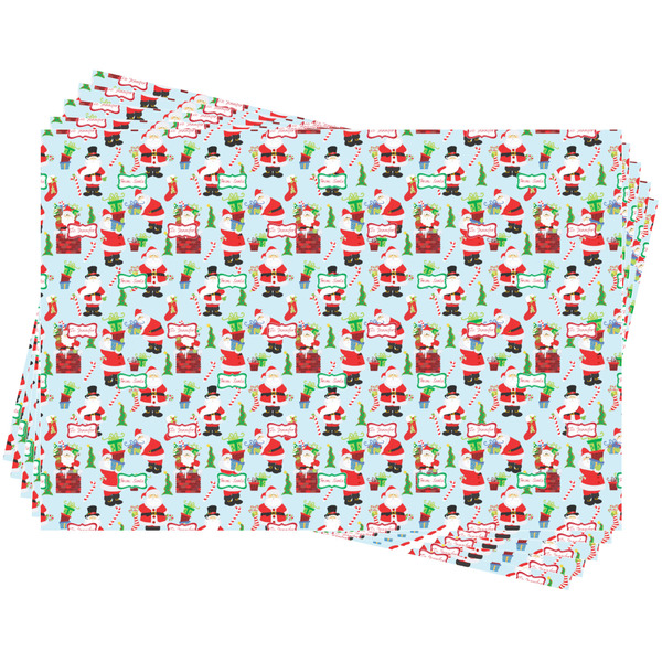 Santas w/ Presents Wrapping Paper - 5 Sheets Approval