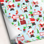 Santa and Presents Wrapping Paper Sheets - Single-Sided - 20" x 28" (Personalized)