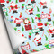 Santas w/ Presents Wrapping Paper - 5 Sheets