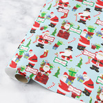Santa and Presents Wrapping Paper Roll - Medium (Personalized)