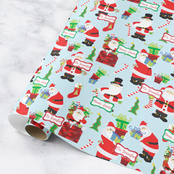 Santa and Presents Wrapping Paper Roll - Small (Personalized)