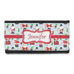 Santa and Presents Leatherette Ladies Wallet w/ Name or Text