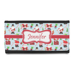 Santa and Presents Leatherette Ladies Wallet w/ Name or Text