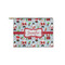 Santa and Presents Zipper Pouch - Small - 8.5"x6" w/ Name or Text