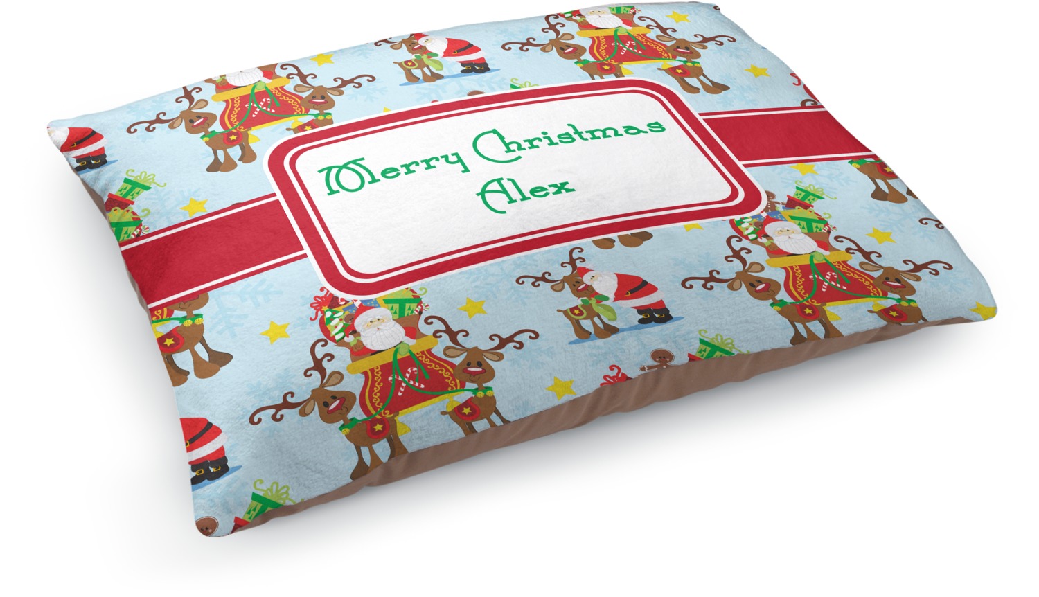 Santa on Sleigh Dog Pillow Bed (Personalized) YouCustomizeIt