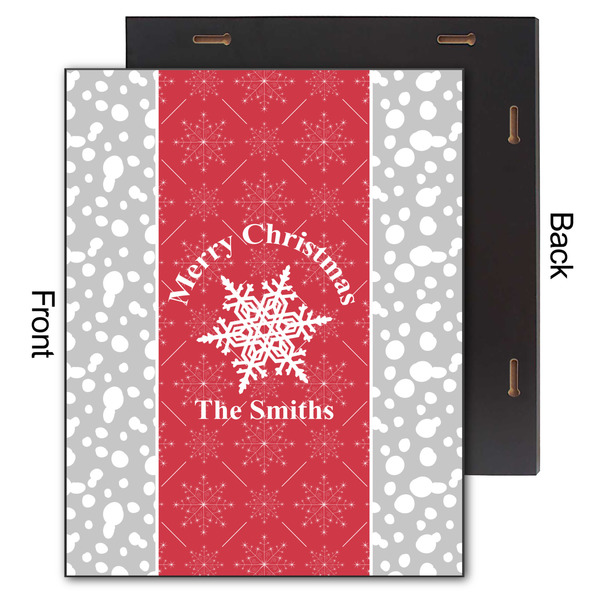 Snowflakes 11x14 Wood Print - Front & Back View