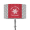 Snowflakes 12" Drum Lampshade - ON STAND (Fabric)