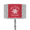 Snowflakes 12" Drum Lampshade - ON STAND (Poly Film)