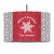 Snowflakes 12" Drum Pendant Lamp - Fabric (Personalized)