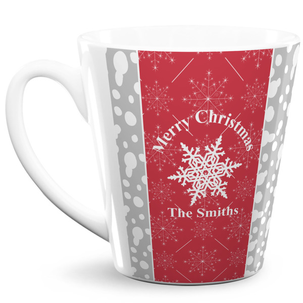 Custom Snowflakes 12 Oz Latte Mug (Personalized)