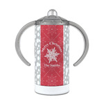 Snowflakes 12 oz Stainless Steel Sippy Cup (Personalized)