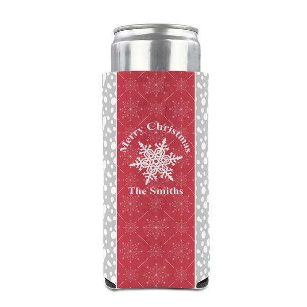 Snowflakes 12oz Tall Can Sleeve - FRONT (on can)