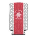 Snowflakes Can Cooler (tall 12 oz) (Personalized)