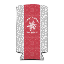 Snowflakes Can Cooler (tall 12 oz) (Personalized)