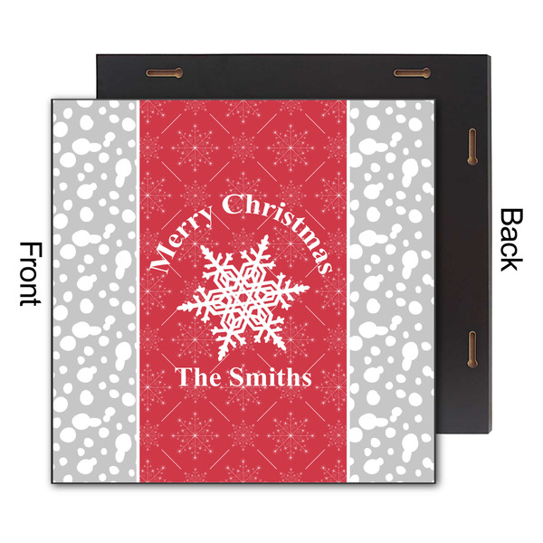 Snowflakes 12x12 Wood Print - Front & Back View