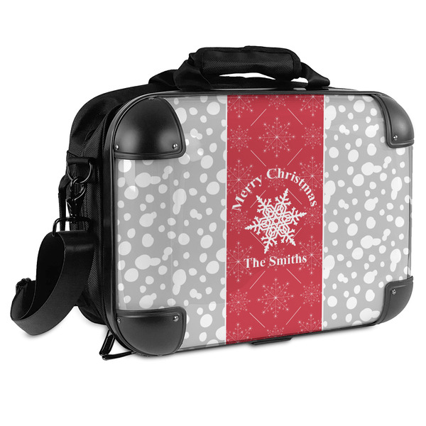 Custom Snowflakes Hard Shell Briefcase (Personalized)