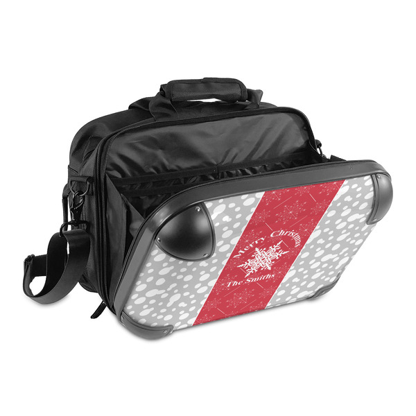 Snowflakes 15" Hard Shell Briefcase - Open