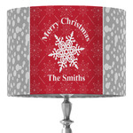 Snowflakes 16" Drum Lamp Shade - Fabric (Personalized)