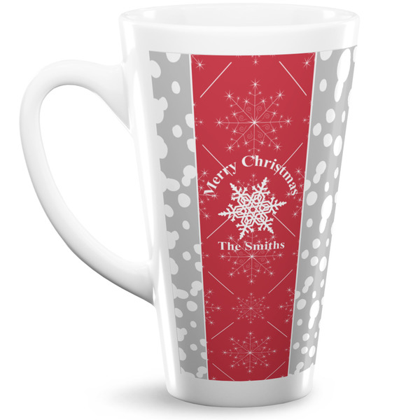 Custom Snowflakes 16 Oz Latte Mug (Personalized)