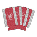 Snowflakes Can Cooler (16 oz) - Set of 4 (Personalized)