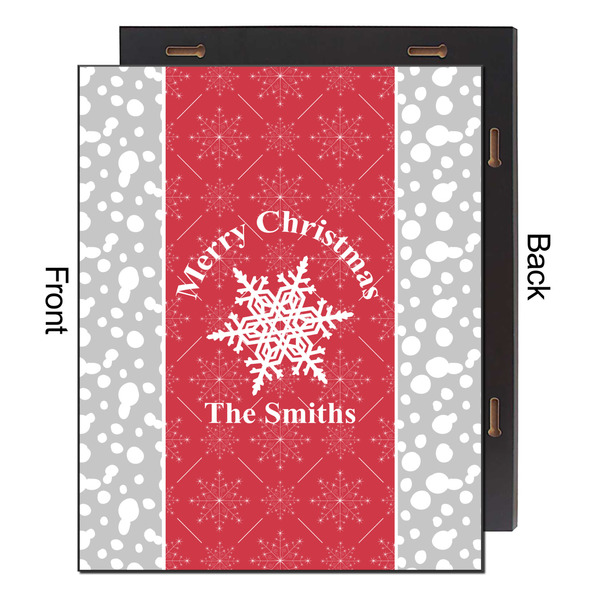 Snowflakes 16x20 Wood Print - Front & Back View