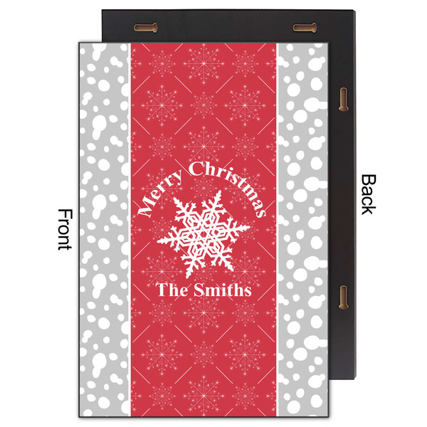 Snowflakes 20x30 Wood Print - Front & Back View