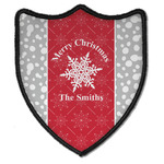 Snowflakes Iron On Shield Patch B w/ Name or Text