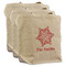 Snowflakes Reusable Cotton Grocery Bags - Set of 3 (Personalized)
