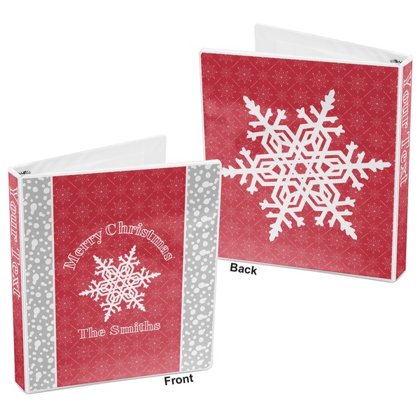 Snowflakes 3-Ring Binder Front and Back