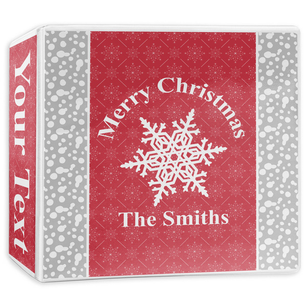 Custom Snowflakes 3-Ring Binder - 3 inch (Personalized)