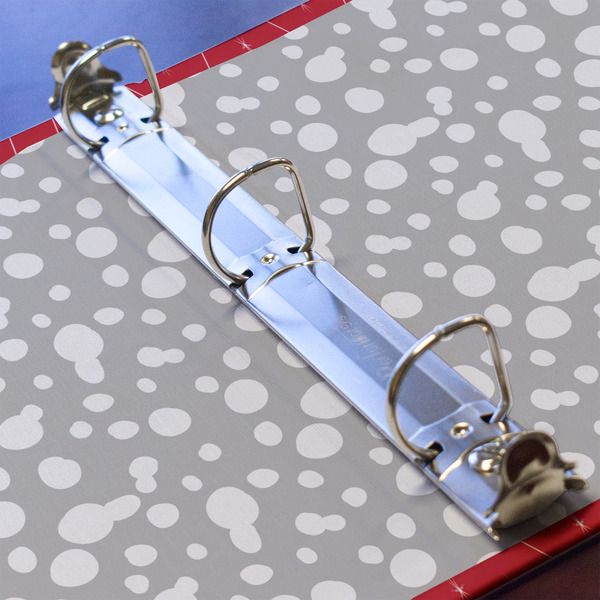 Snowflakes 3 Ring Binders - Full Wrap - 1" - DETAIL