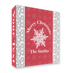 Snowflakes 3 Ring Binder - Full Wrap (Personalized)