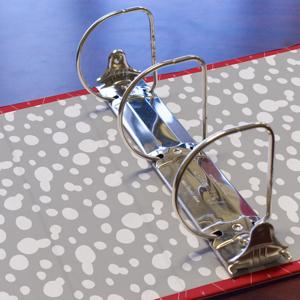 Snowflakes 3 Ring Binders - Full Wrap - 3" - DETAIL