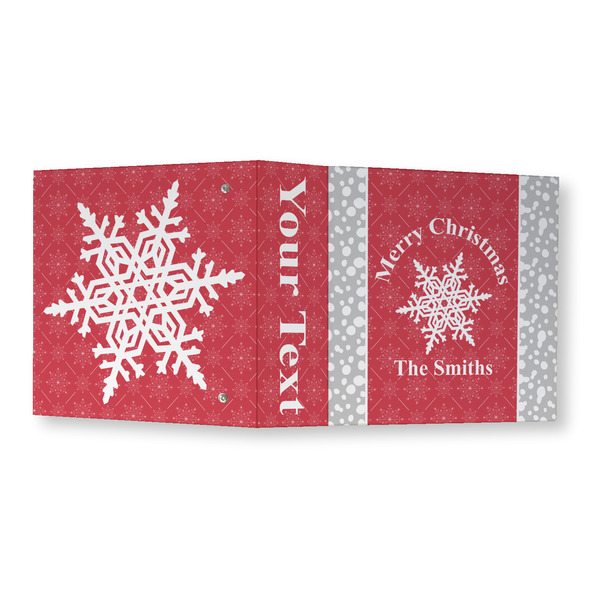 Snowflakes 3 Ring Binders - Full Wrap - 3" - OPEN OUTSIDE